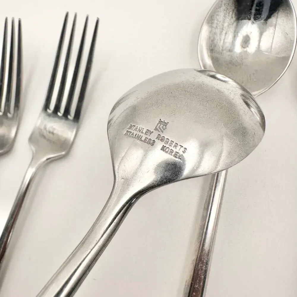 Stanley Roberts Korea York SRBYOR Set of 3 Salad Forks Dinner Forks Oval Spoons